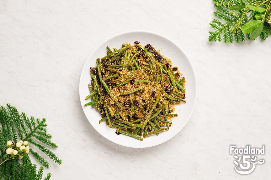 Local Long Beans with Crispy Meyer Lemon Breadcrumbs